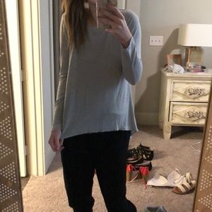 High low grey top